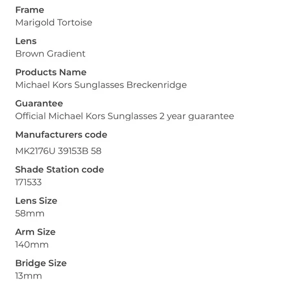 Barely Worn Michael Kors Breckenridge Aviator Sunglasses in Marigold Tortoise - Picture 2 of 7